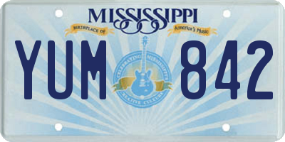 MS license plate YUM842