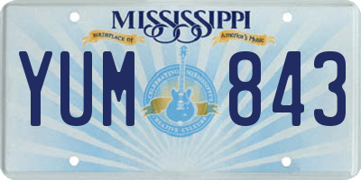 MS license plate YUM843