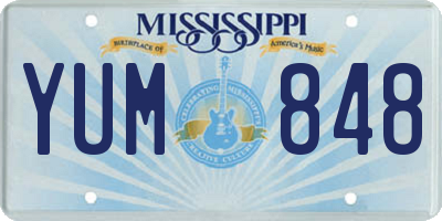 MS license plate YUM848