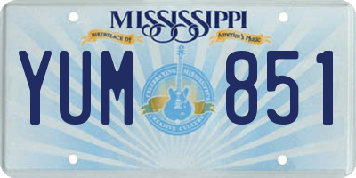 MS license plate YUM851