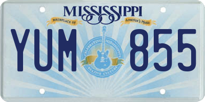 MS license plate YUM855