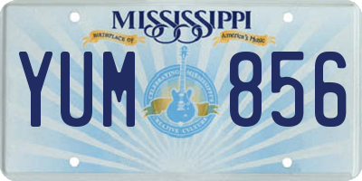 MS license plate YUM856