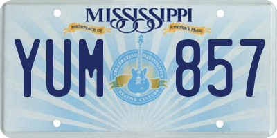 MS license plate YUM857