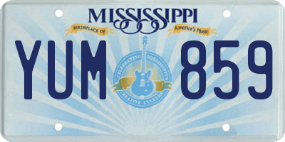 MS license plate YUM859