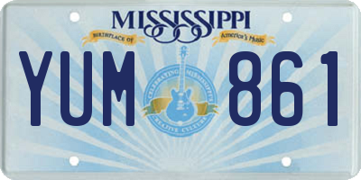 MS license plate YUM861