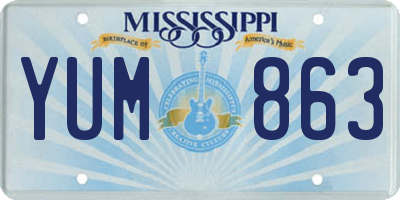 MS license plate YUM863