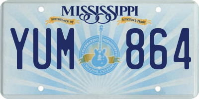 MS license plate YUM864