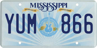 MS license plate YUM866