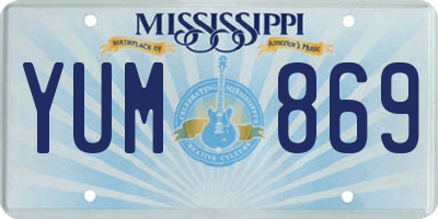 MS license plate YUM869