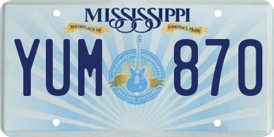 MS license plate YUM870