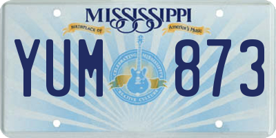 MS license plate YUM873
