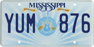 MS license plate YUM876