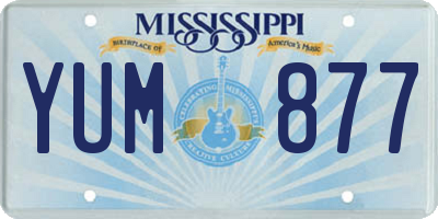 MS license plate YUM877