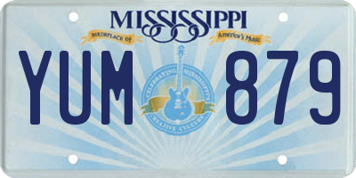 MS license plate YUM879