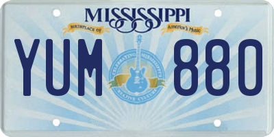 MS license plate YUM880