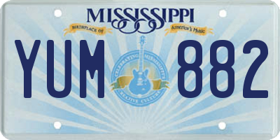 MS license plate YUM882