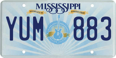 MS license plate YUM883