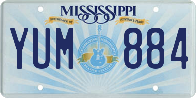 MS license plate YUM884