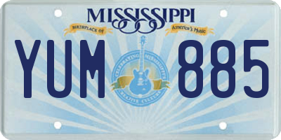 MS license plate YUM885