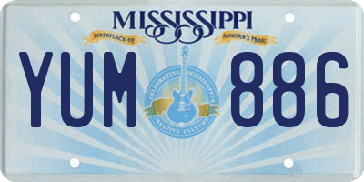 MS license plate YUM886
