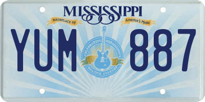 MS license plate YUM887