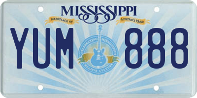 MS license plate YUM888