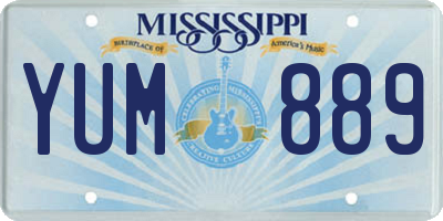 MS license plate YUM889
