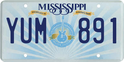 MS license plate YUM891