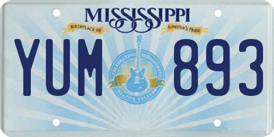 MS license plate YUM893