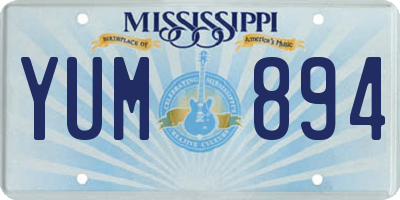 MS license plate YUM894