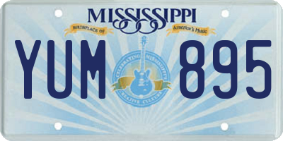 MS license plate YUM895