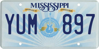 MS license plate YUM897