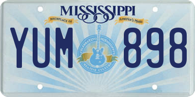 MS license plate YUM898