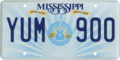 MS license plate YUM900