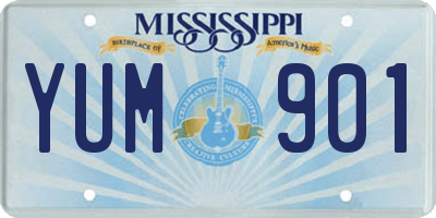 MS license plate YUM901
