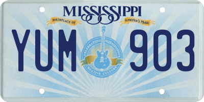 MS license plate YUM903