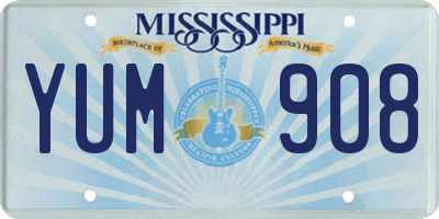 MS license plate YUM908