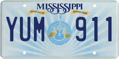MS license plate YUM911