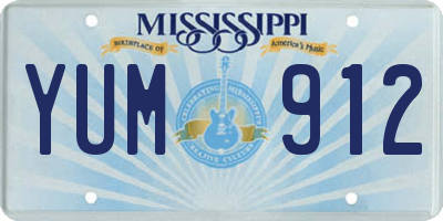 MS license plate YUM912
