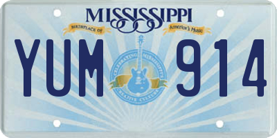 MS license plate YUM914