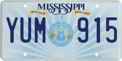 MS license plate YUM915
