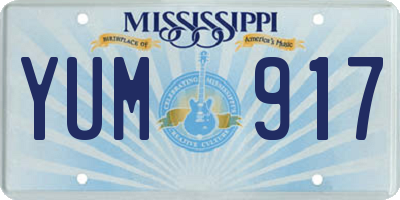 MS license plate YUM917