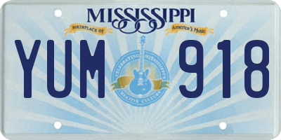 MS license plate YUM918