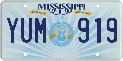 MS license plate YUM919