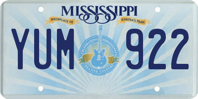MS license plate YUM922