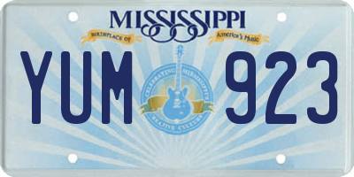 MS license plate YUM923