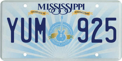 MS license plate YUM925