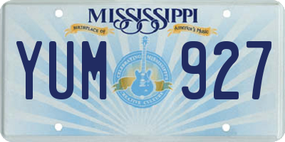 MS license plate YUM927