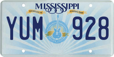 MS license plate YUM928
