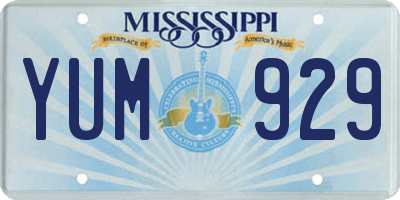 MS license plate YUM929